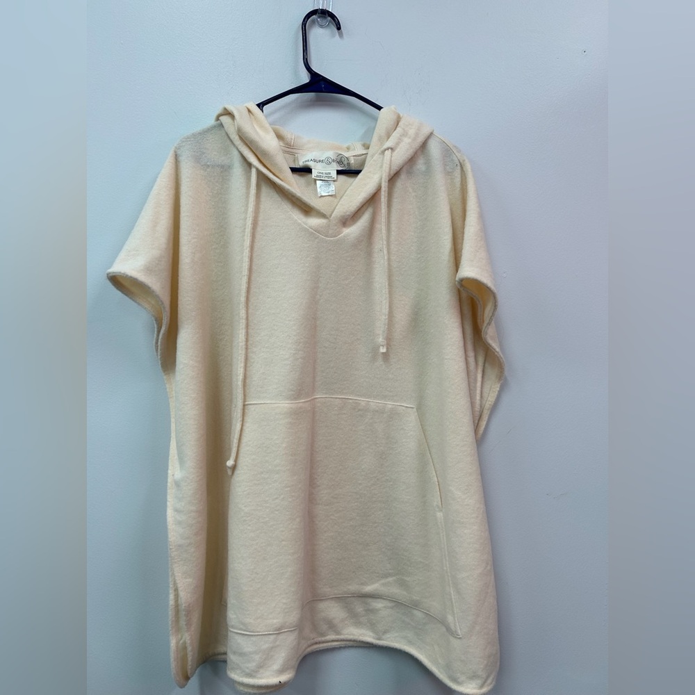 Treasure & Bond Beige Hoodie One Size Fits All